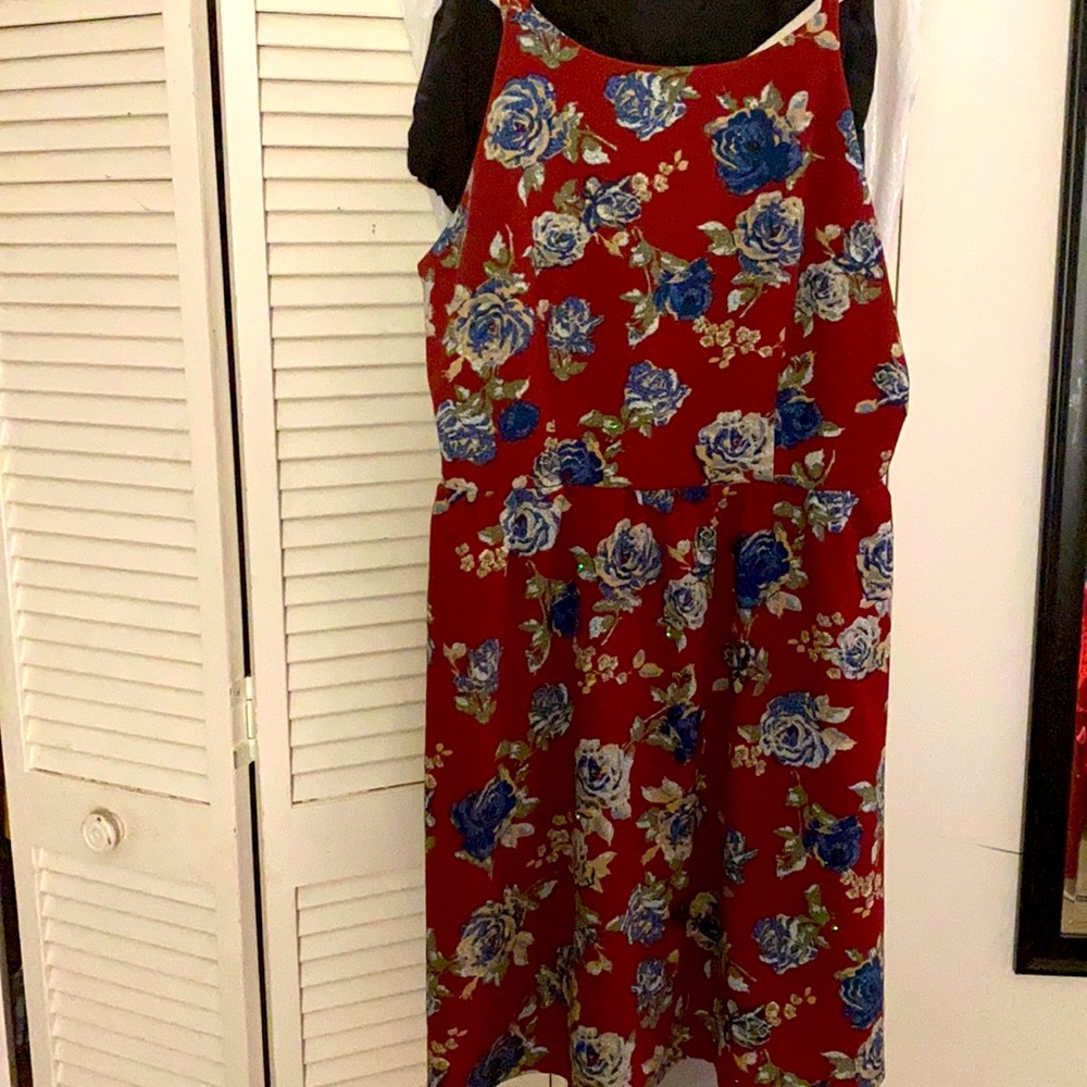 XL floral tank dress